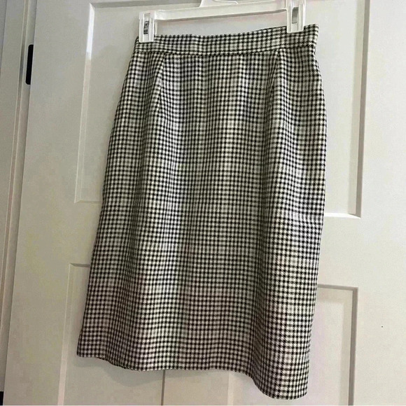 Calvin Klein vintage plaid wool silk skirt women’s size 8 - Picture 9 of 9